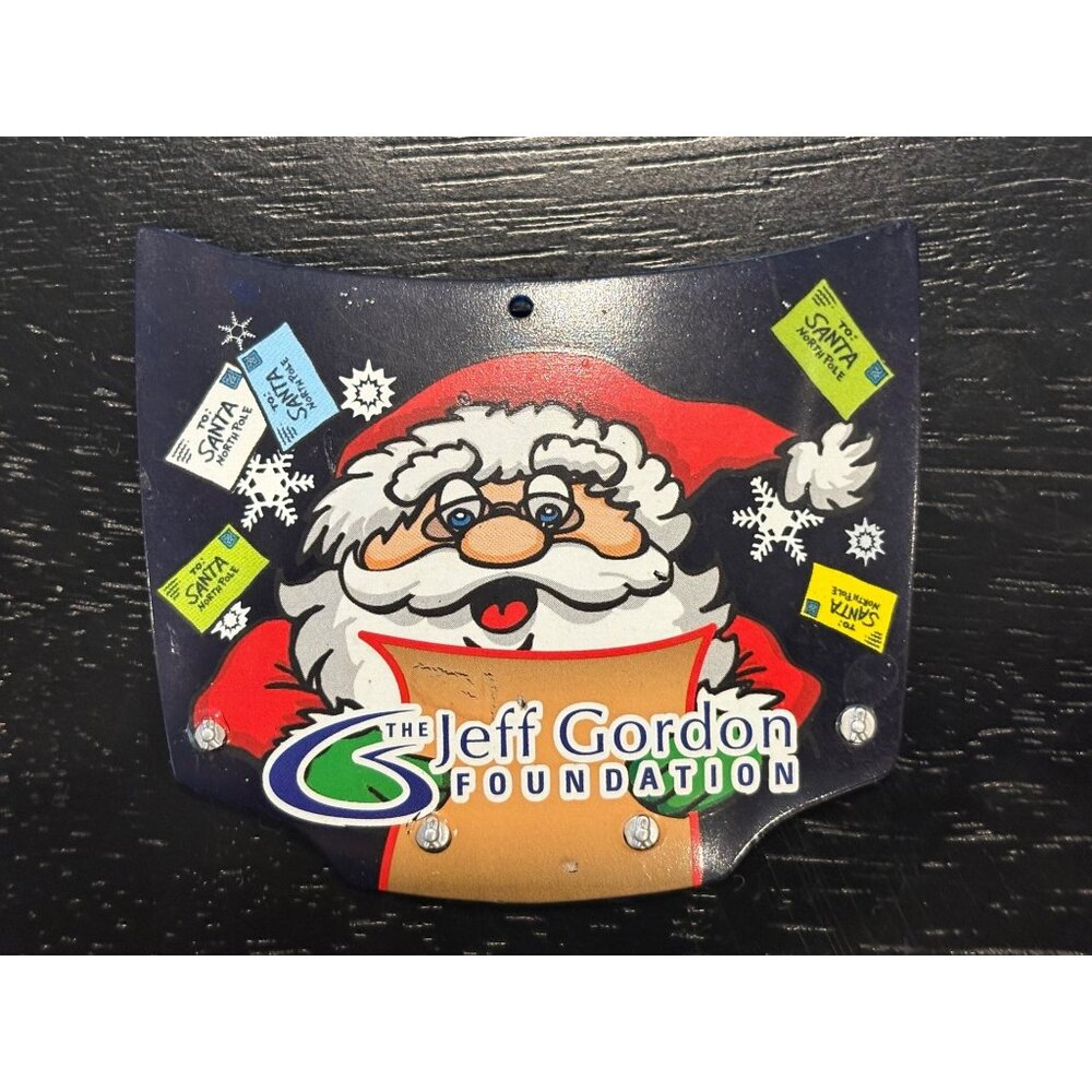 Nascar Christmas Tree Santa Claus Jeff Gordon Foundation Hood Ornament Sam Bass